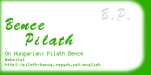 bence pilath business card